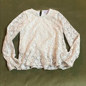 Honey & Sparkle Floral Lace Kids Blouse